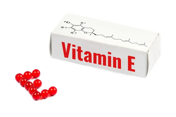 Vitamin e box — Stock Photo, Image