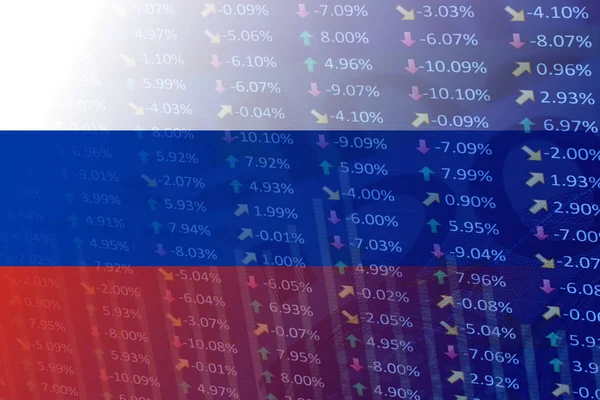 Oroszország jelző mutatók és a diagram — Stock Fotó