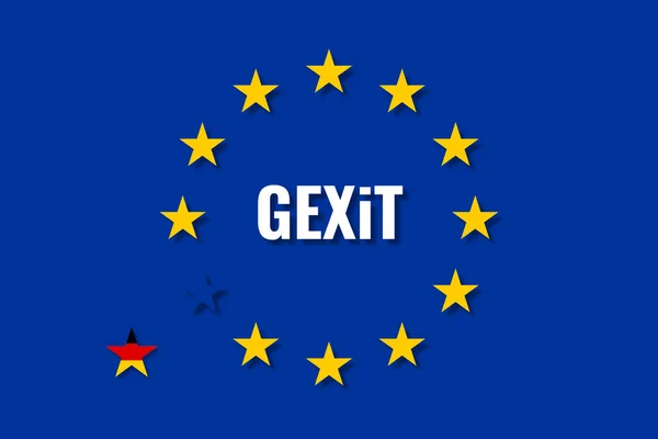 Gexit Німецький Вихід Європейського Союзу — стокове фото