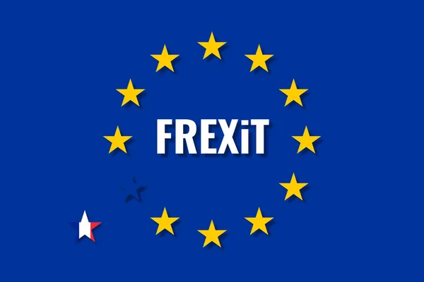 Frexit Франція Вихід Європейського Союзу — стокове фото