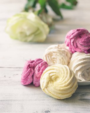 Zephyr (Rus hatmi) hafif ahşap masa üzerinde