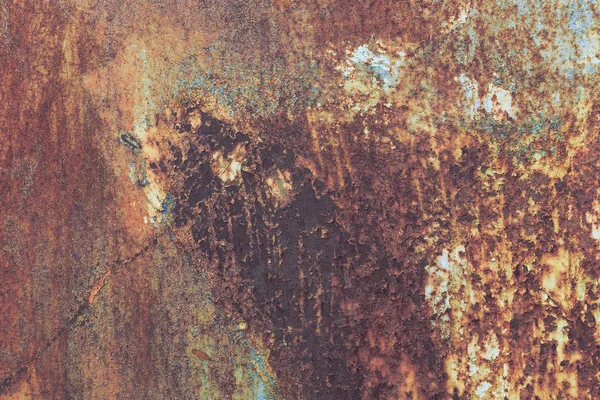 Textura de pared de metal oxidado corroído grunge viejo —  Fotos de Stock