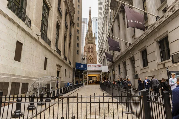 Nowy Jork Usa Marca 2020 One Wall Street Trinity Church — Zdjęcie stockowe