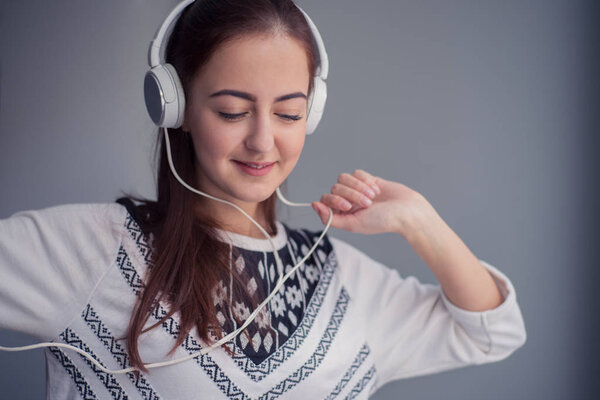 Girl listening to music