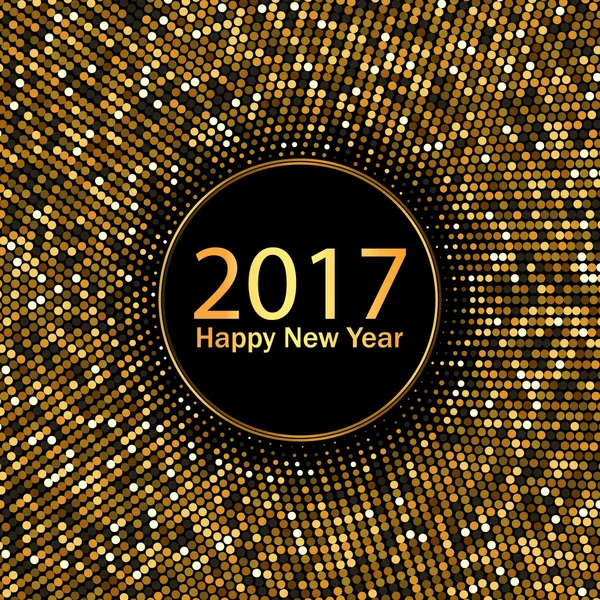 Happy New Year. Gold vector background — Stock Vector