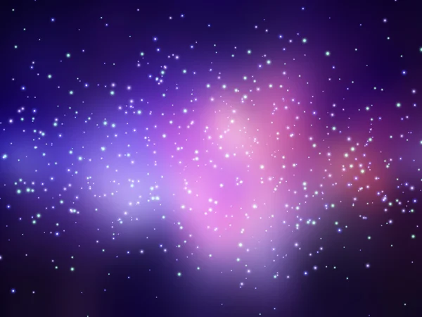 Magische ruimte. Vector achtergrond met nachtelijke hemel en sterren — Stockvector