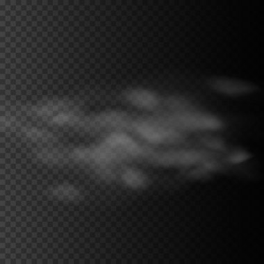 Duman veya Saydam arka plan üzerinde sis. Vektör özel efektler