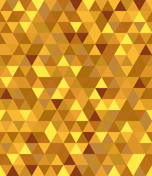 Sömlös guldmönster. Geometrisk bakgrund med trianglar — Stock vektor