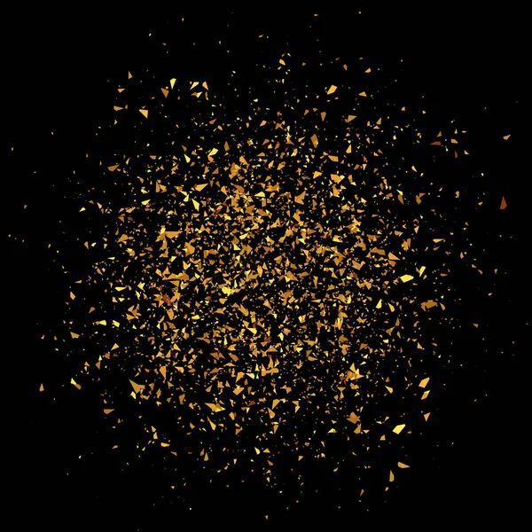 Nuvem de explosão de pedaços de ouro. Ilustração vetorial —  Vetores de Stock