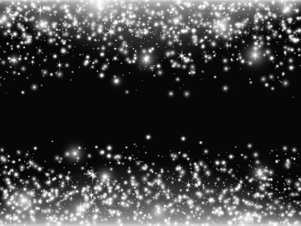 Ezüst csillámpor stardust háttér. Vektoros illusztráció — Stock Vector