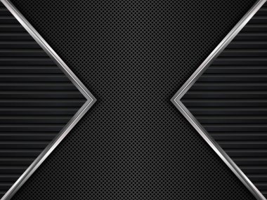 Siyah metal doku arka plan. Soyut vektör çizim