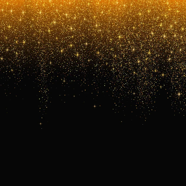 Fondo de oro brillo stardust. Ilustración vectorial — Vector de stock