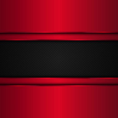 Kırmızı ve siyah metal arka plan. Soyut vektör çizim