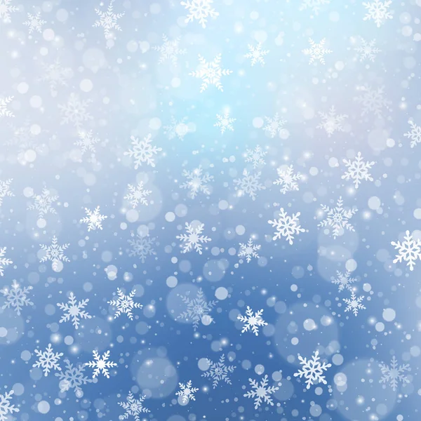 Caída de la textura de nieve. Fondo festivo de invierno. Ilustración vectorial . — Vector de stock