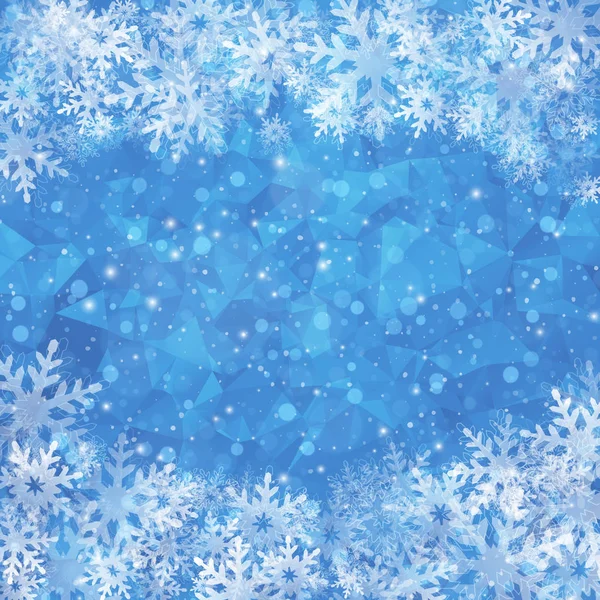 Fondo de Navidad y Año Nuevo. Caída de textura de nieve — Vector de stock