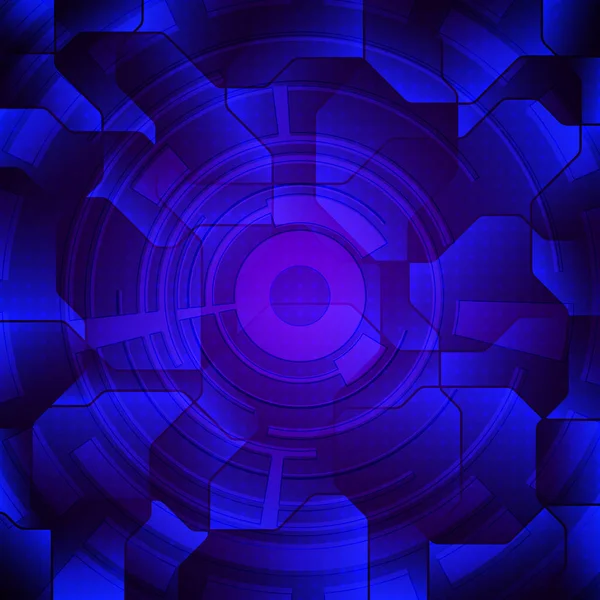 Fondo abstracto de la tecnología azul. Ilustración vectorial — Vector de stock