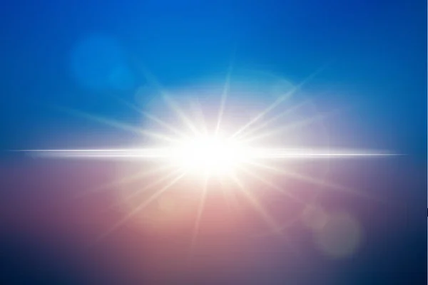 Napfény háttér. Vektor lens flare hatás — Stock Vector