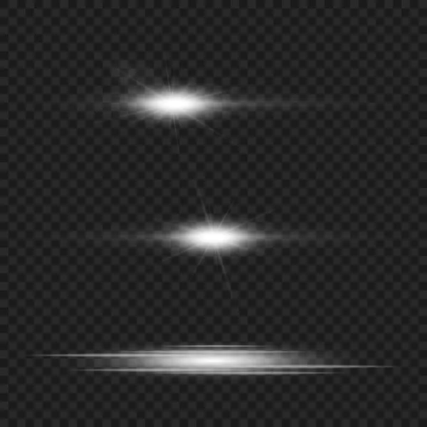 Áttetsző fény fényhatás beállítása. Lencse fényfolt. Absztrakt vektor illusztráció — Stock Vector