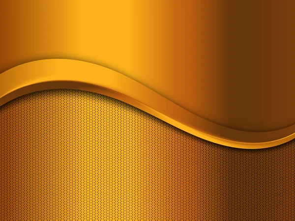 Oro fondo de metal ola de lujo. Ilustración vectorial — Archivo Imágenes Vectoriales