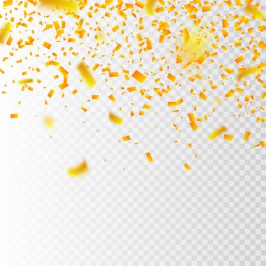 Altın glitter konfeti arka plan. Vektör çizim