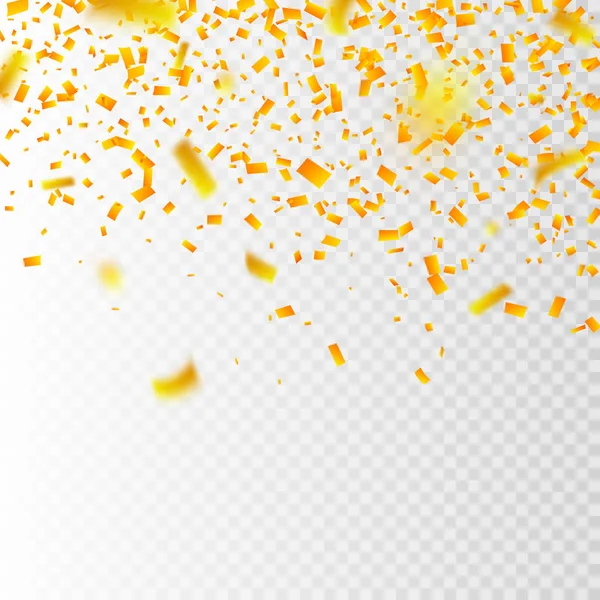 ゴールドのキラキラ紙吹雪背景。ベクトル図 — ストックベクタ