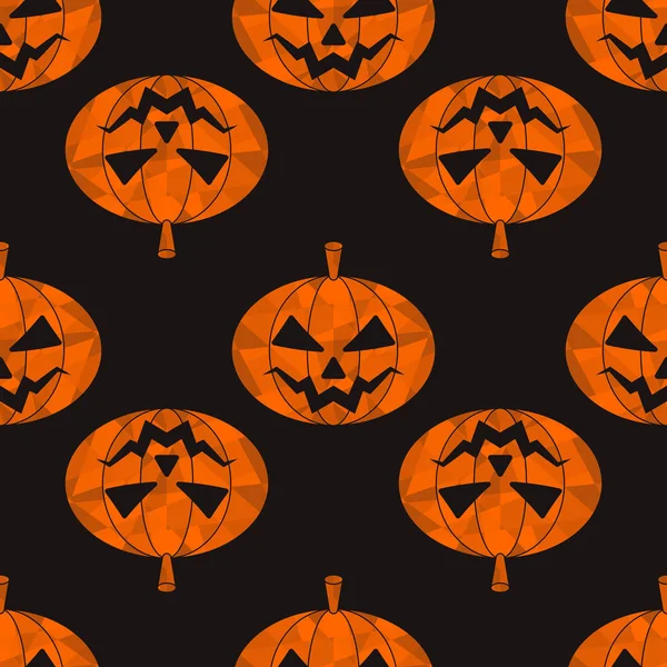 Sorunsuz halloween pumpkins desenle. Soyut vektör arka plan — Stok Vektör