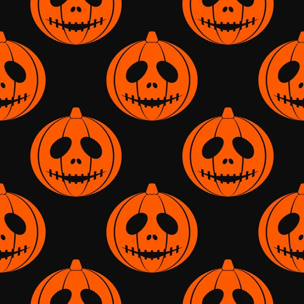 Nahtloses Halloween-Muster mit Kürbissen. abstrakter Vektorhintergrund — Stockvektor