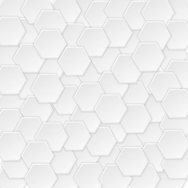 Geometrik desen beyaz altıgenler ile. Soyut vektör arka plan