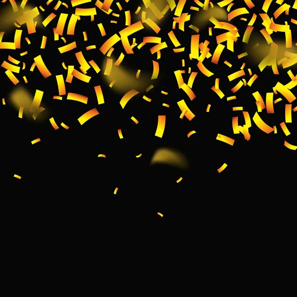 Or paillettes confettis fond. Illustration vectorielle — Image vectorielle