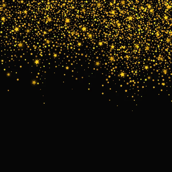 Gold Glitter Falling Stars Background. Illustration vectorielle abstraite . — Image vectorielle