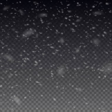 Düşen kar doku. Kış arka plan. Vektör şeffaf etkisi