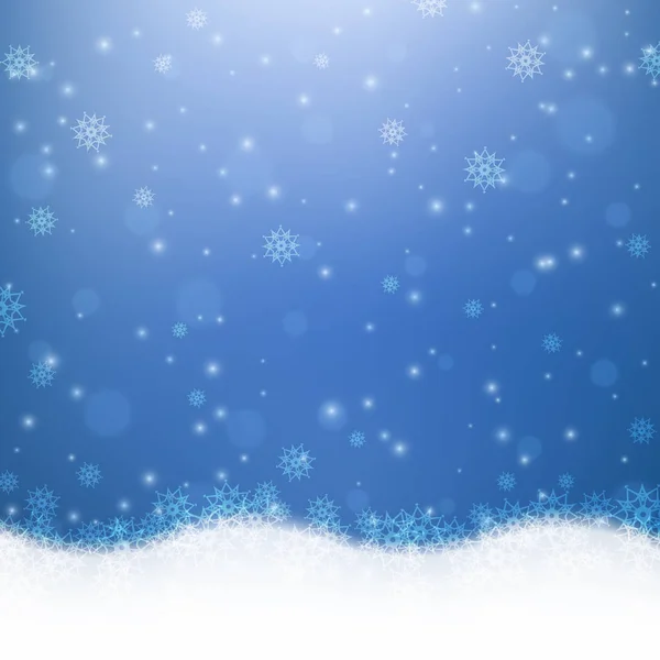 Nieve cayendo. Fondo de Navidad y Año Nuevo. Ilustración vectorial — Vector de stock