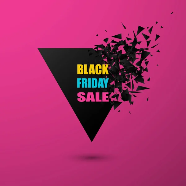 Μαύρη Παρασκευή πώληση. Αφηρημένο μαύρο έκρηξη. Γεωμετρικό υπόβαθρο. Εικονογράφηση διάνυσμα — Διανυσματικό Αρχείο