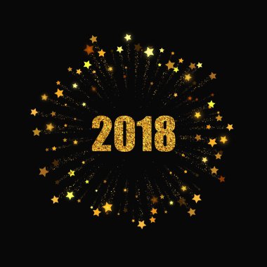 2018 yeni yıl simgesi. Soyut vektör arka plan