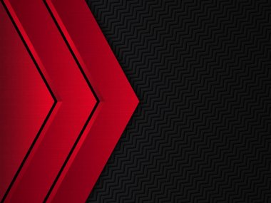 Metalik arka plan siyah ve kırmızı. Vektör metalik afiş. Soyut teknolojik altyapı