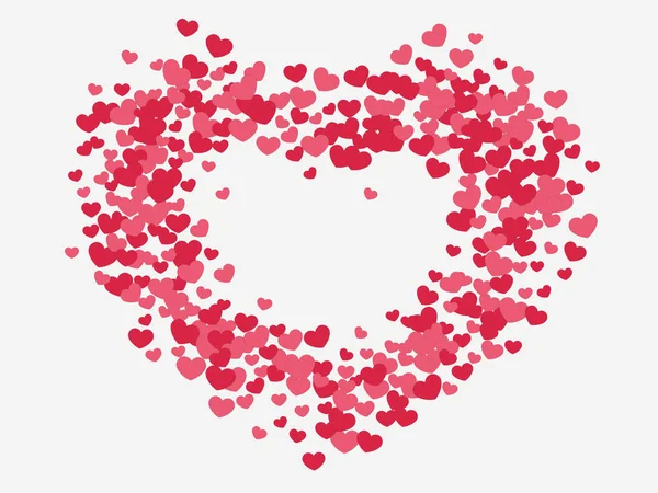 Herzform abstrakten Hintergrund. Valentinstag-Banner. Vektorillustration — Stockvektor