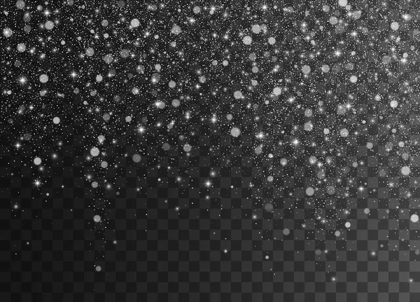 Glitter estrellas que caen. Efecto vector transparente . — Archivo Imágenes Vectoriales