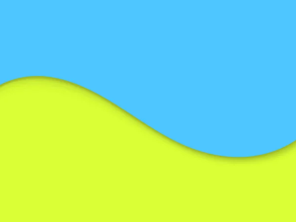 Fundo amarelo e azul com onda. Ilustração vetorial abstrata — Vetor de Stock