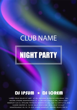 Gece parti poster. Soyut vektör arka plan
