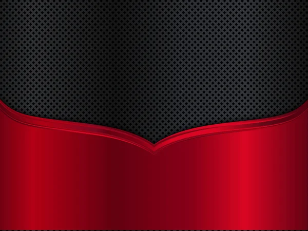Vörös és fekete metál háttér. Absztrakt vektor illusztráció — Stock Vector