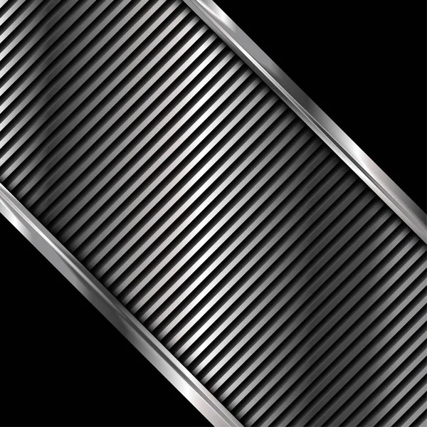 Срібний і чорний металевий фон. Анотація Векторні ілюстрації — стоковий вектор