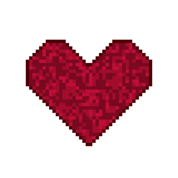 Ikona serca pikseli. Streszczenie wektor ilustracja — Wektor stockowy
