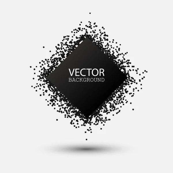 Explosión Negra Abstracta Fondo Geométrico Ilustración Vectorial Eps10 — Vector de stock