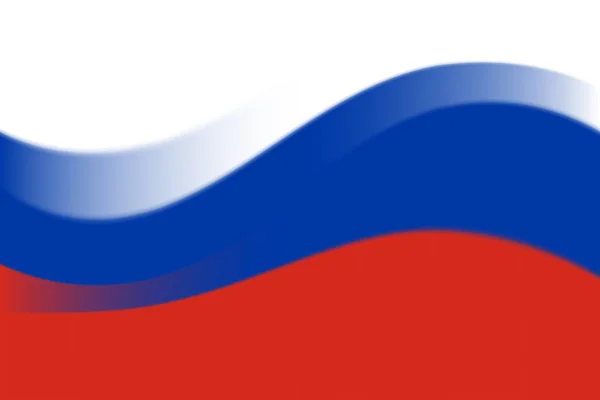 Wuivende Kleurrijke Nationale Vlag Van Rusland Vectorillustratie Eps10 — Stockvector