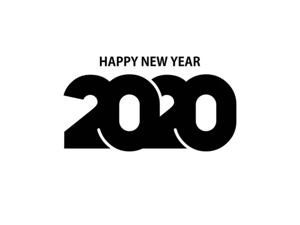 Bonne année 2020 logo texte design. Illustration vectorielle — Image vectorielle