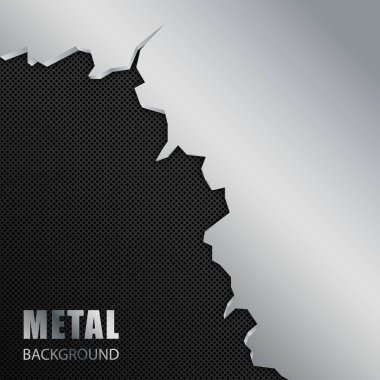 Gümüş ve siyah metal arka plan. Soyut vektör çizim