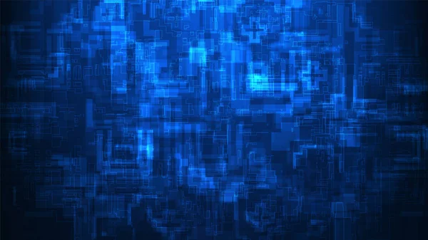 抽象蓝色技术概念背景。矢量插图 — 图库矢量图片