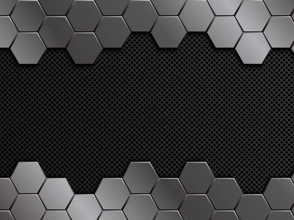 抽象金属背景 几何背景 带六边形 矢量设计模板 Eps10 — 图库矢量图片