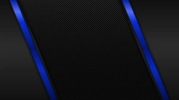 Siyah ve mavi metal arka plan. Vektör tasarım şablonu EPS10