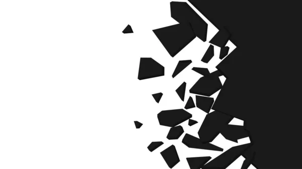 Фрагмент Вибуху Стіни Абстрактний Вибух Чорно Біла Векторна Ілюстрація Епс10 — стоковий вектор